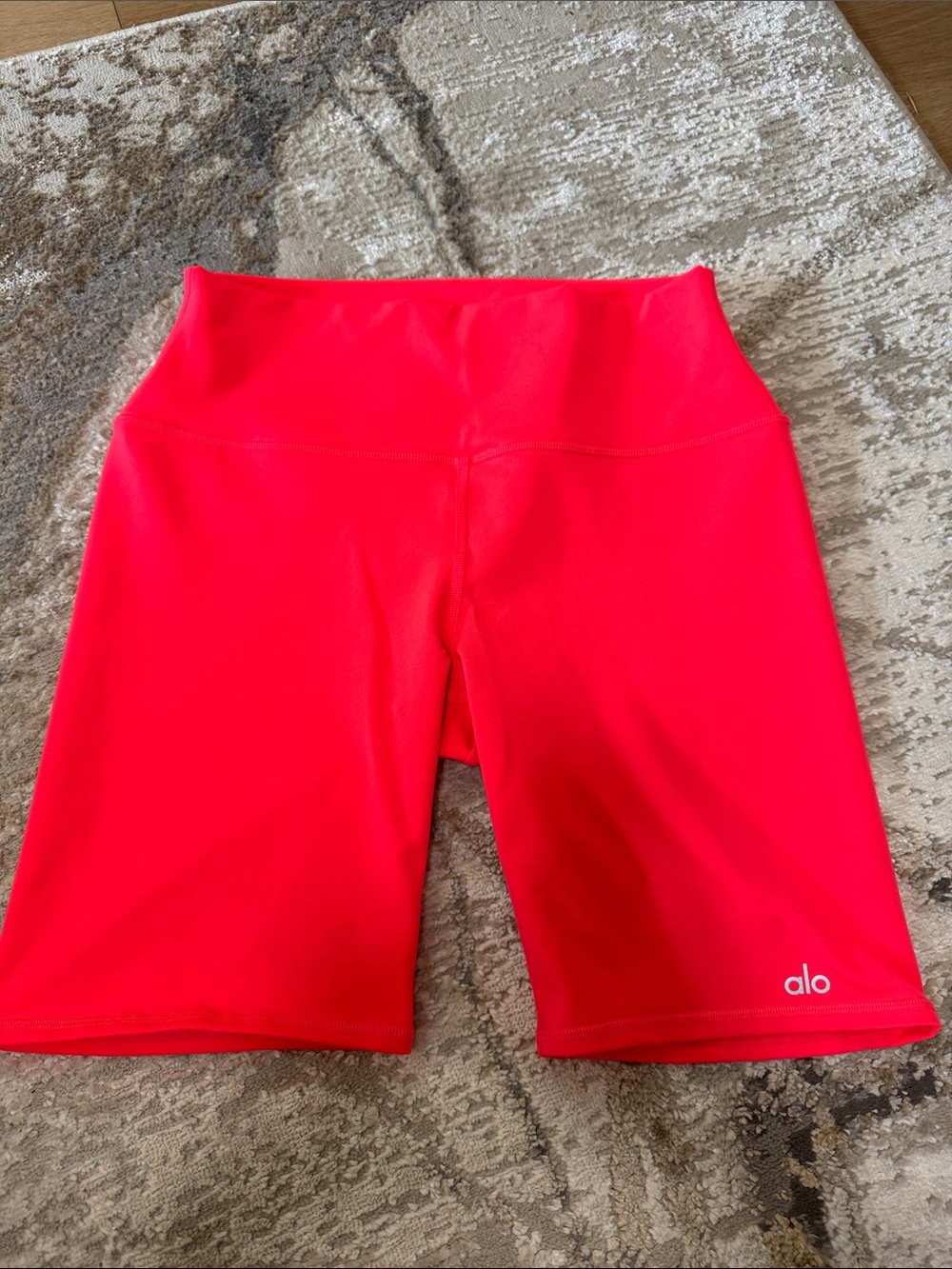 ALO Yoga High-Rise Bike Shorts in Neon Pink